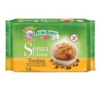 Mulino Bianco Lunette Tortina Senza Glutine con Farina Integrale di Riso e Gocce di Cioccolato, Merenda Senza Glutine e Senza Olio di Palma, Mulino Armonia, Confezione con 4 Monoporzioni