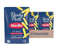 BARILLA Pasta finita, penne, 200 ml, bustine (7 pezzi), senza OGM, senza conservanti, pasta perfetta per forno a microonde pronta in 60 secondi, ideale per pasti rapidi