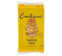 Barilla Pasta Le Emiliane Tagliatelle all' Uovo, Pasta all' Uovo con 100% Uova Fresche Italiane, Sfoglia Ruvida e Corposa, Ideali con Ragù e Sughi Cremosi, 250 g