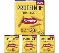 Barilla Pasta Penne Protein+, Pasta Proteica di Semola di Grano Duro con Proteine di Piselli, 400 g (Confezione da 4)