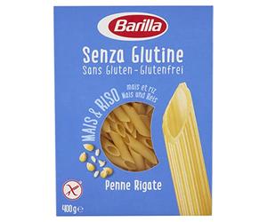 Barilla Pasta Penne Rigate Senza Glutine, Pasta Corta di Mais Bianco, Mais Giallo e Riso Integrale, 400 gr