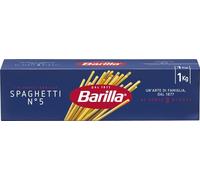 Barilla Pasta Spaghetti N.5, Pasta Lunga di Semola di Grano Duro, I Classici, Tempo di Cottura 9 Minuti, Confezione da 1kg