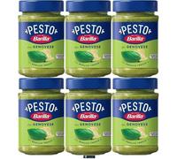 Barilla Pesto alla Genovese, Set 6 Vasetti da 190g, Salsa per Pasta Senza Glutine con Basilico Italiano e Parmigiano Reggiano,+ portachiavi italy shop service