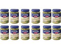 Barilla Pesto alla Rustica, Salsa con Basilico e Olive, Confezione da 12 Vasetti x 200g