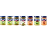Barilla Pesto Assortito, Set 7 Vasetti x 190g, Genovese, Basilico e Pistacchio, Ricotta e Noci, Rucola, Calabrese,basilico e Limone,genovese Senz'Aglio,+ portachiavi italy shop service