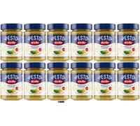 Barilla Pesto Basilico e Limone, Condimento per Pasta, Confezione da 12 x 190 g, + portachiavi italy shop service