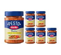 Barilla Pesto Rustico Verdure Mediterranee 6 Vasetti di Vetro da 200 grammi