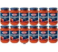 BARILLA Salsa Arrabbiata al Pomodoro e Peperoncino, 400 g, Confezione da 12,+ portachiavi italy shop service