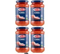 Barilla Sugo al Tonno, Salsa Pronta con Olio d'Oliva e Pomodori Italiani, 4 x 400g, + portachiavi italy shop service