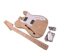Barilotto Della Chitarra Kit Fai Da Te Per Chitarra Elettrica Semi-cava Con Fori A F Corpo In Frassino 22 Tasti Manico In Acero Truss Rod Regolabile
