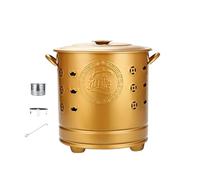 Barilotto di combustione da esterno con coperchio e maniglia per lo smaltimento dei rifiuti da giardino