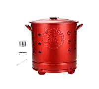 Barilotto di combustione da esterno con coperchio e maniglia per lo smaltimento dei rifiuti da giardino