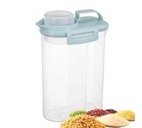 Barilotto di stoccaggio del riso | Distributore di cereali di grande capacità | Contenitore per alimenti ermetico da 3,3 lb/5,5 libbre con manico trasparente e misurino antipolvere per conservare la s