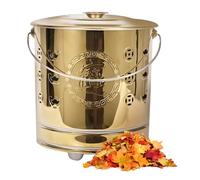 Barilotto per portatile per esterni, secchio con rivestimento in acciaio inossidabile con rivestimento e gancio per, contenitore per combustione sicura per legna, spazzatura o rifiuti di g