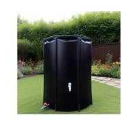 Barilotto pieghevole da 160 l, sistema di raccolta dell'acqua piovana portatile per giardino e prato, contenitore ecologico ed efficiente per la raccolta dell'acqua, colore nero