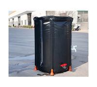 Barilotto pieghevole per la raccolta dell'acqua piovana da 100 l, in PVC, portatile, per giardinaggio, uso esterno, soluzioni ecologiche, versatile sistema di raccolta della pioggia (nero)