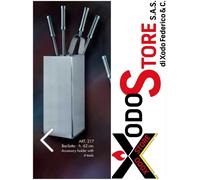 Barilotto porta utensili camino con 4 accessori - BEL FER 217 - mail x sconto