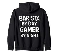 Barista by Day Gamer by Night Felpa con Cappuccio