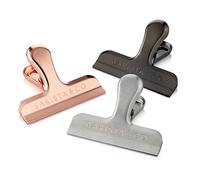 Barista & Co Stainless Steel Coffee Bag Clip, Set da 3, Metalli elettrica/Multicolore