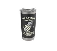 Barista Customer Is Always Right cliente ha sempre ragione Bicchiere termico in acciaio inox doppia parete