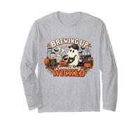 Barista Halloween caffè Brewing Up Qualcosa Malvagio Maglia a Manica