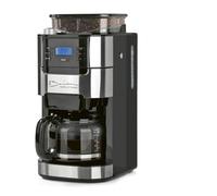 Barista Kaffee & Technik Macchina da caffè con macinino in vetro, con caraffa in vetro per fino a 10 tazze grandi, per chicchi di caffè e caffè in polvere [acciaio INOX]
