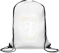 Barista Legend Coffee Shop You Can Never Go Wrong with Coffee Gym Sack Casual Drawstring Bag Bianco