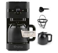 Barista - Macchina da caffè con caraffa termica | Timer 24 ore e filtro permanente | Per 8 tazze di caffè | Macchina da caffè per polvere [Nero]
