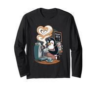 Barista Pinguino Caffè Caffeina Pinguini Maglia a Manica
