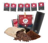 Barista Royal Calendario dell'Avvento da caffè (fagioli interi) e tazza termica da caffè to go - antracite - 450 ml