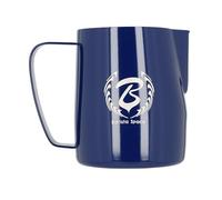 Barista Space Polished Silver Milk Jug ottimale per latte Art con beccuccio preciso, leggero e maneggevole, consigliato dai campioni del mondo - Silver Blue - 600 ml