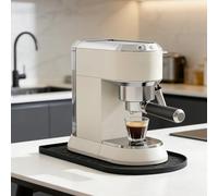 Barista Tappetino 25 x 40 cm, in silicone antiscivolo, resistente al calore, impermeabile, piccolo tappetino in silicone per De'Longhi Dedica Style, Philips Senseo Original Plus e Ninja Creami ecc