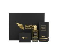 BaRiZzi Confezione regalo Gold Edition | Profumo per auto | Profumo per il corpo | Profumo Oud | Lunga durata | Ideale come regalo | Idea regalo | 80 ml (Oud Passione)