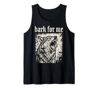 Bark for Me Blackletter Fierce Angry Dog Graphic Canotta