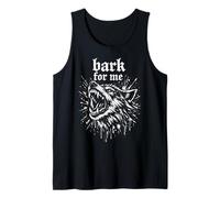 Bark for Me Blackletter Fierce Angry Dog Graphic Canotta