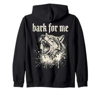 Bark for Me Blackletter Fierce Angry Dog Graphic Felpa con Cappuccio