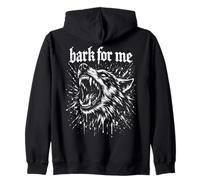Bark for Me Blackletter Fierce Angry Dog Graphic Felpa con Cappuccio