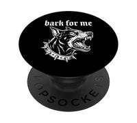 Bark for Me Lettera nera gotica per cani feroci PopSockets PopGrip Adesivo