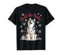 Bark The Halls - Luci Natalizie a Forma di Husky Maglietta