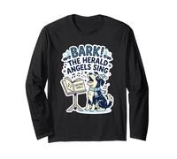 Bark The Herald Angels cantano Canto Canto Natalizio canti Maglia a Manica