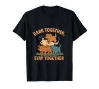 Bark Together Resta Insieme Obiettivi della Squadra di Cani Maglietta