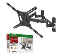 Barkan Supporto da parete lungo per TV, 13-90" a doppio braccio articolato - 4 movimenti piatto e curvo, può contenere fino a 60 kg, extra stabile, adatto a LED OLED LCD