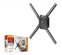 Barkan Supporto da parete orientabile per TV in formato verticale e orizzontale, piatto e curvo, portata fino a 36 kg, blocco automatico brevettato, per LED OLED LCD, max. VESA 400 x 400