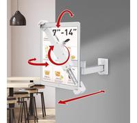 Barkan Supporto per tablet bloccabile per dispositivi da 8,7-12", antifurto, articolato a movimento completo, rotazione a 360 gradi, compatibile con Apple iPad/Air/Mini, Samsung Galaxy Tab, chiosco di