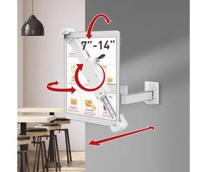 Barkan Supporto per tablet con serratura per dispositivi da 7 a 14", antifurto, articolato a movimento completo, rotazione a 360 gradi, compatibile con Apple iPad/Air/Mini, Samsung Galaxy Tab, Fire HD