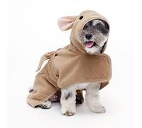 BarkBox Accappatoio per cani, leggero, super dolce, ad asciugatura rapida, coniglio (taglia S)