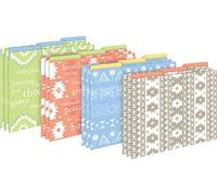 BARKER CREEK Cartelle portadocumenti, design meditativo dentro e fuori, completamente reversibile, formato lettera, confezione da 12 - 3 ciascuno dei 4 disegni, linguette tagliate a 1/3 (1307),