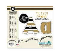 Barker Creek Lettere pop-out, 10,2 cm, oro, multicolore, lettere di design per bacheche, salotti, aree reception, cartelli, display e altro ancora! 10,2 cm, 255 caratteri per set (1723)