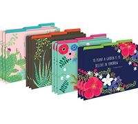 Barker Creek Petals & Prickles - Cartelline portadocumenti, 14 punti, formato lettera, 1/3, per casa, scuola e ufficio (2000)