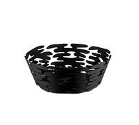 "BARKET" CESTO REDONDO ACERO Y RESINA NEGRO 18cm